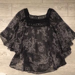 Sheer flowy blouse